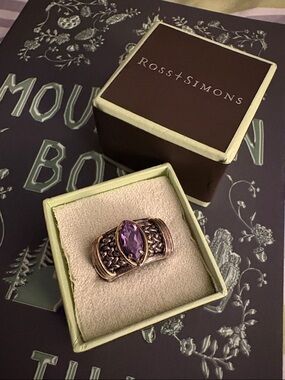 Ross-Simons Two-Tone Ring with Marquise Amethyst